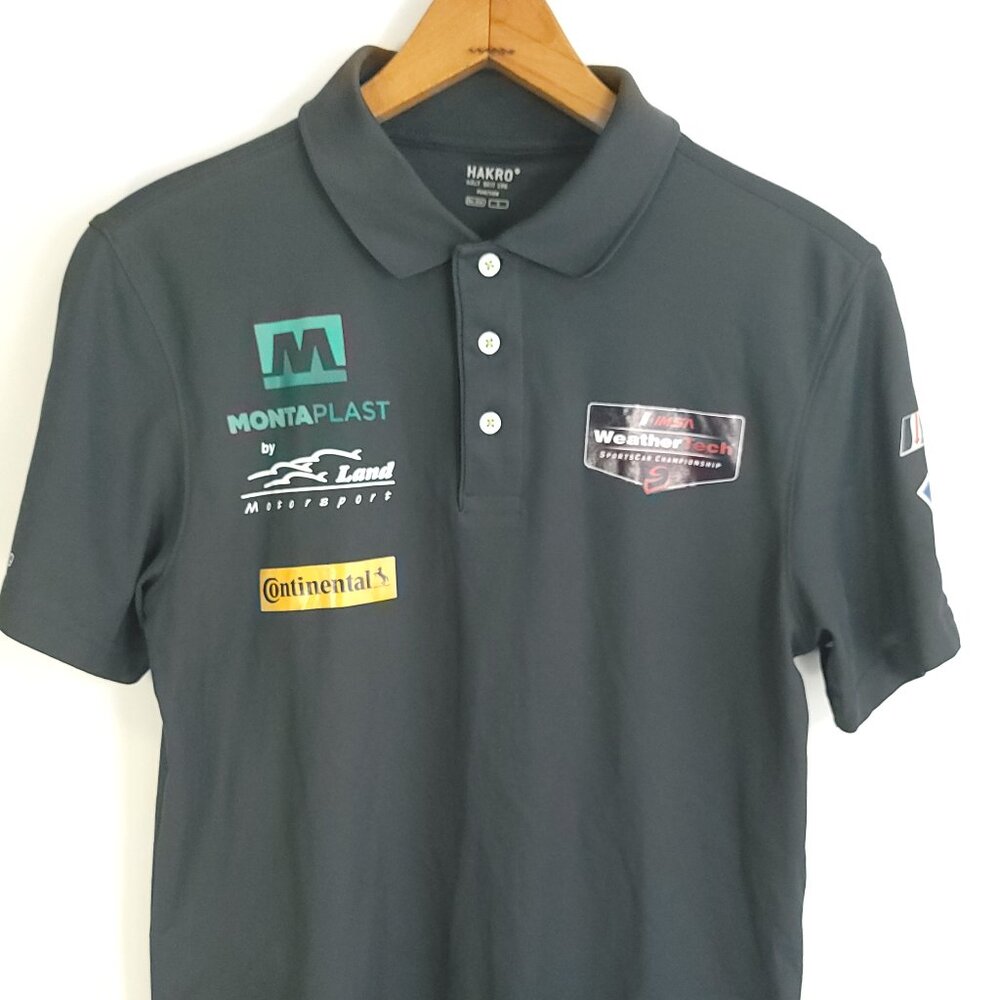 IMSA Montaplast Land Motorsport Graphic Polo Shirt Men's Small Gray Hakro